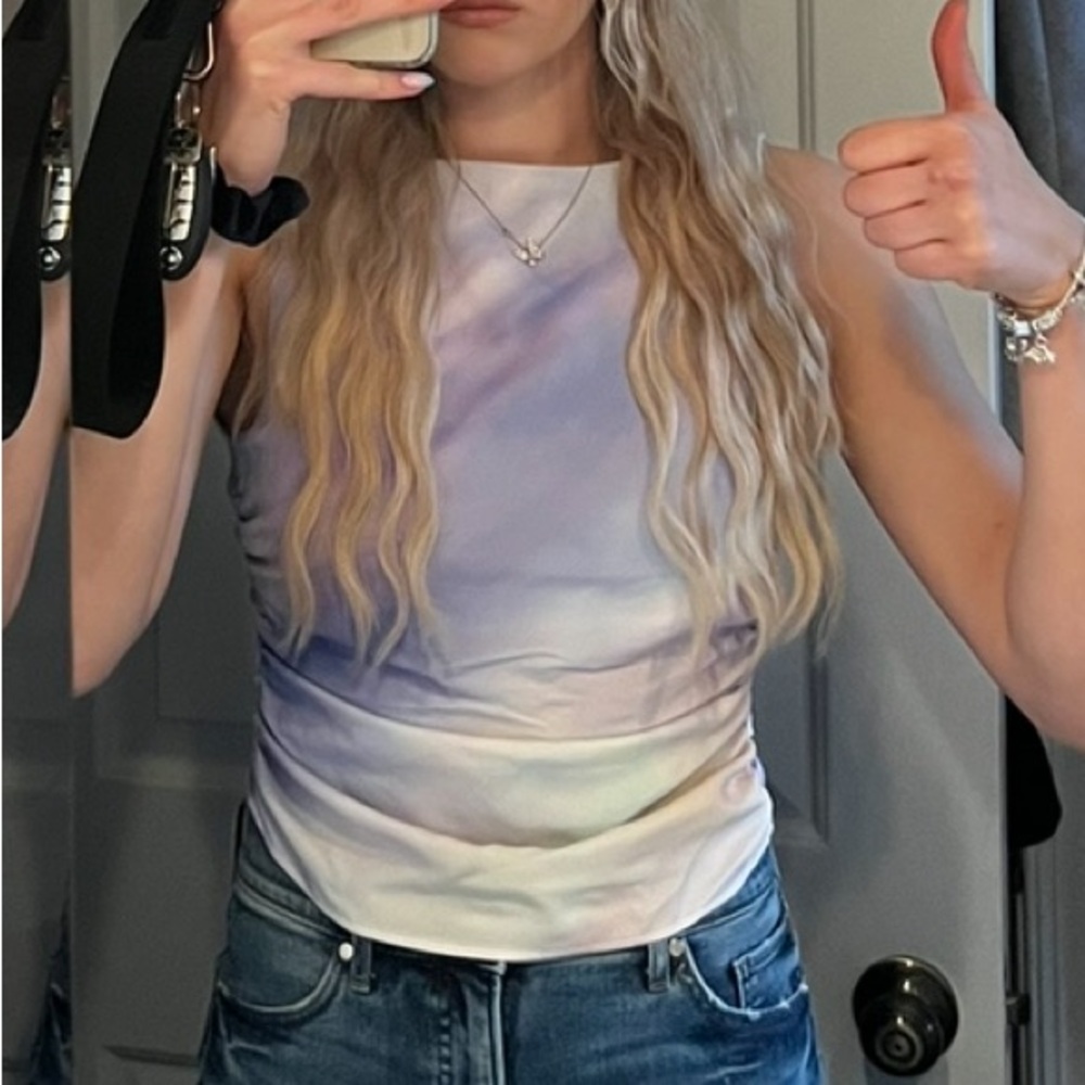 H&M Pastel Tie-Dye Sleeveless Top